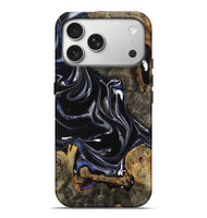 iPhone 17 Pro Max Wood Live Edge Phone Case - Rick (Black & White, 806485)