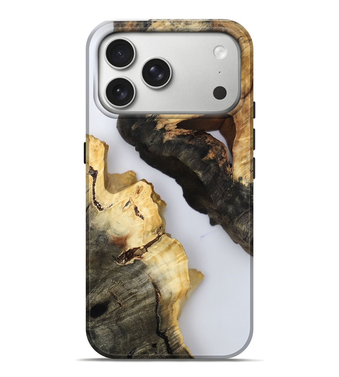 iPhone 17 Pro Max Wood Live Edge Phone Case - Minor (Clear, 806489)