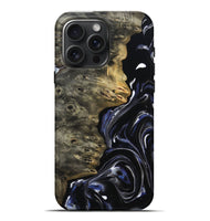 iPhone 16 Pro Max Wood Live Edge Phone Case - Latasha (Blue, 806496)