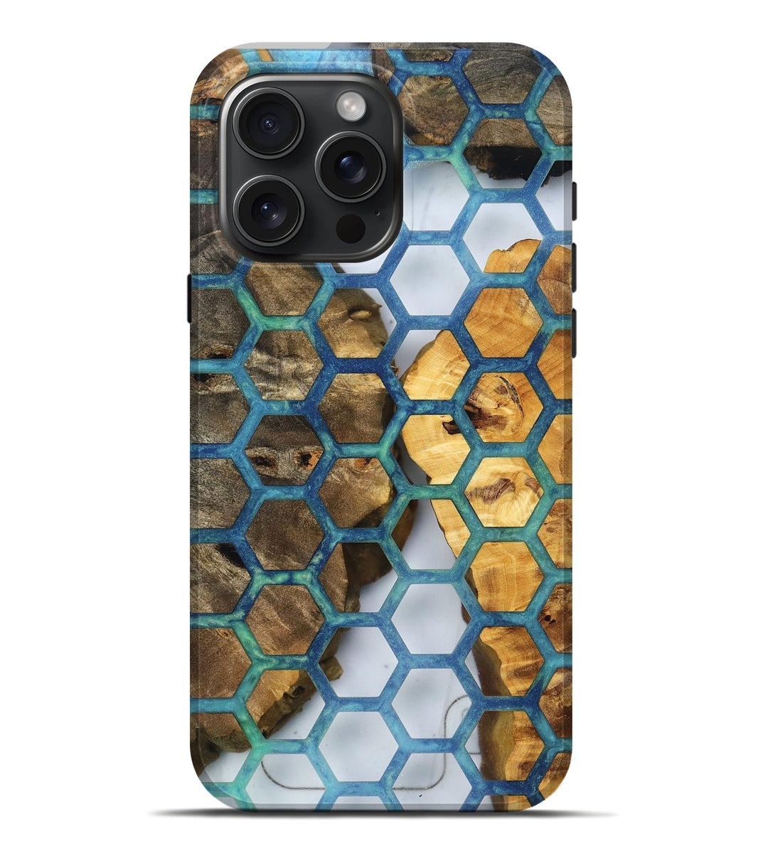 iPhone 16 Pro Max Wood Live Edge Phone Case - Draven (Clear, 806498)