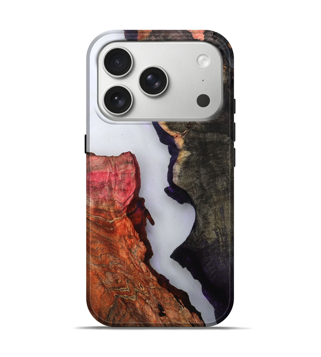 iPhone 17 Pro Wood Live Edge Phone Case - Rosella (Clear, 806509)