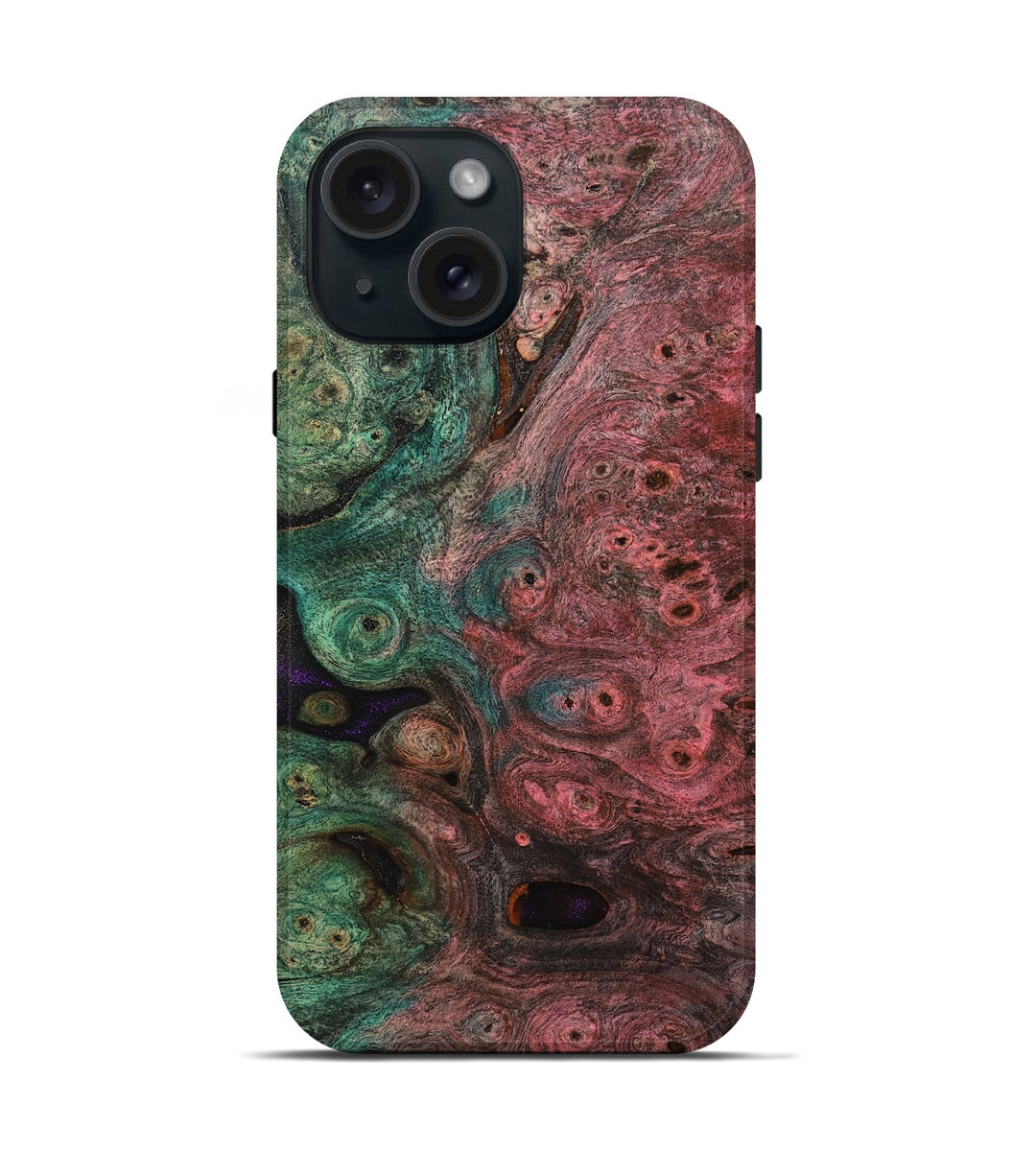 iPhone 15 Wood Live Edge Phone Case - Rhett (Double Dyed, 806511)