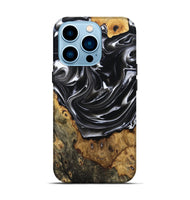 iPhone 14 Pro Wood Live Edge Phone Case - Marian (Black & White, 806516)