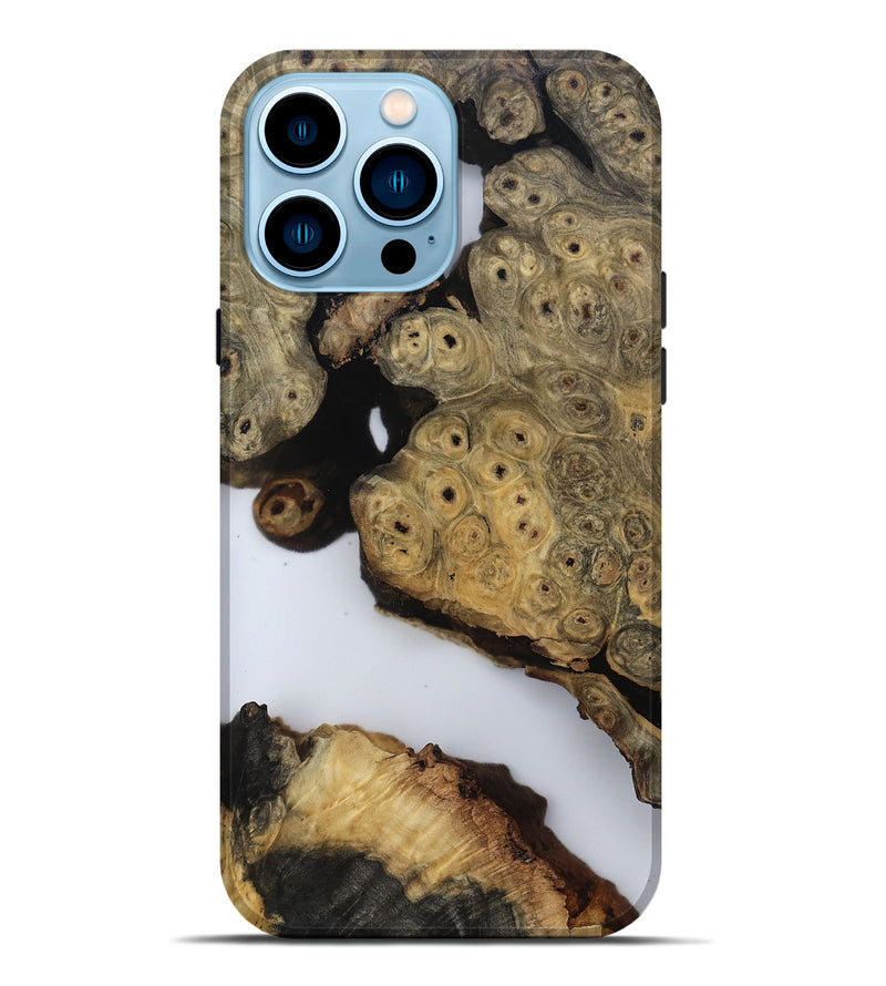 iPhone 14 Pro Max Wood Live Edge Phone Case - Javier (Clear, 806517)