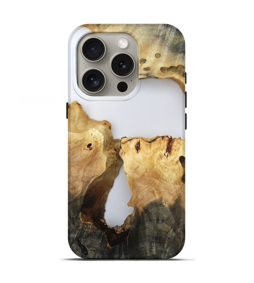 iPhone 16 Pro Wood Live Edge Phone Case - Jeanne (Clear, 806518)