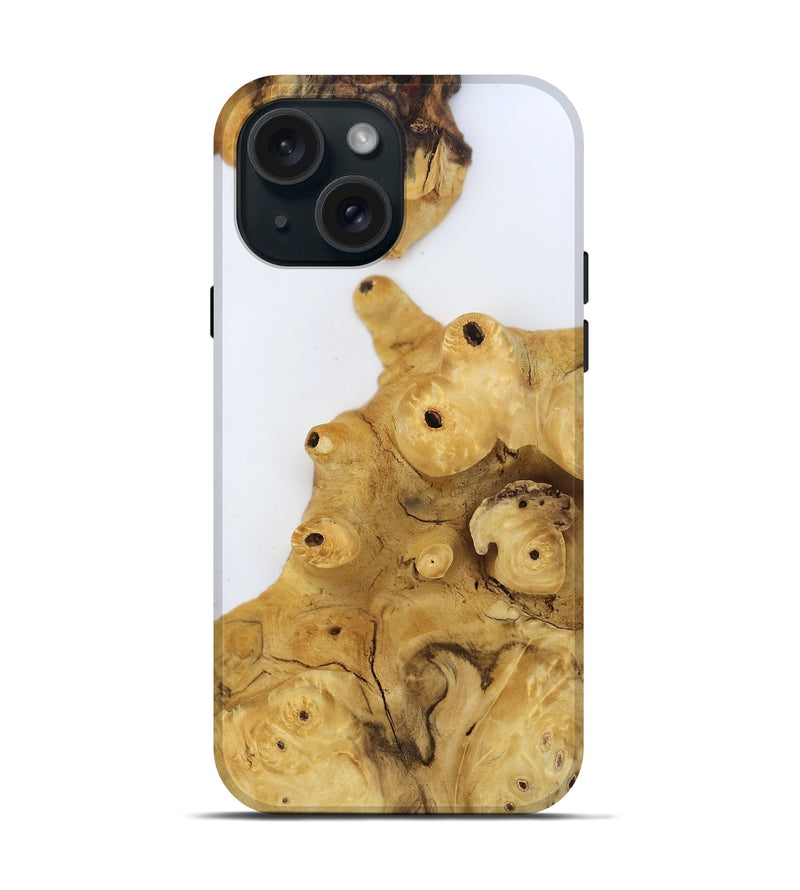 iPhone 15 Wood Live Edge Phone Case - Tyrone (Clear, 806519)