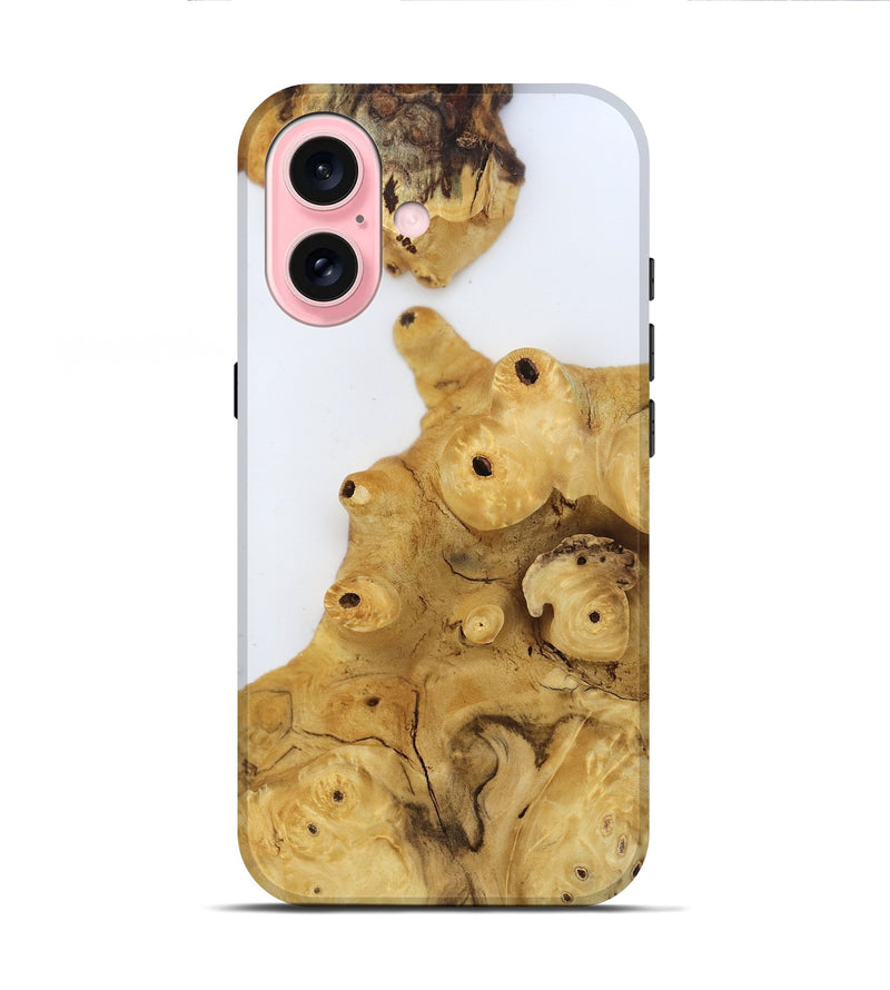 iPhone 16 Wood Live Edge Phone Case - Tyrone (Clear, 806519)