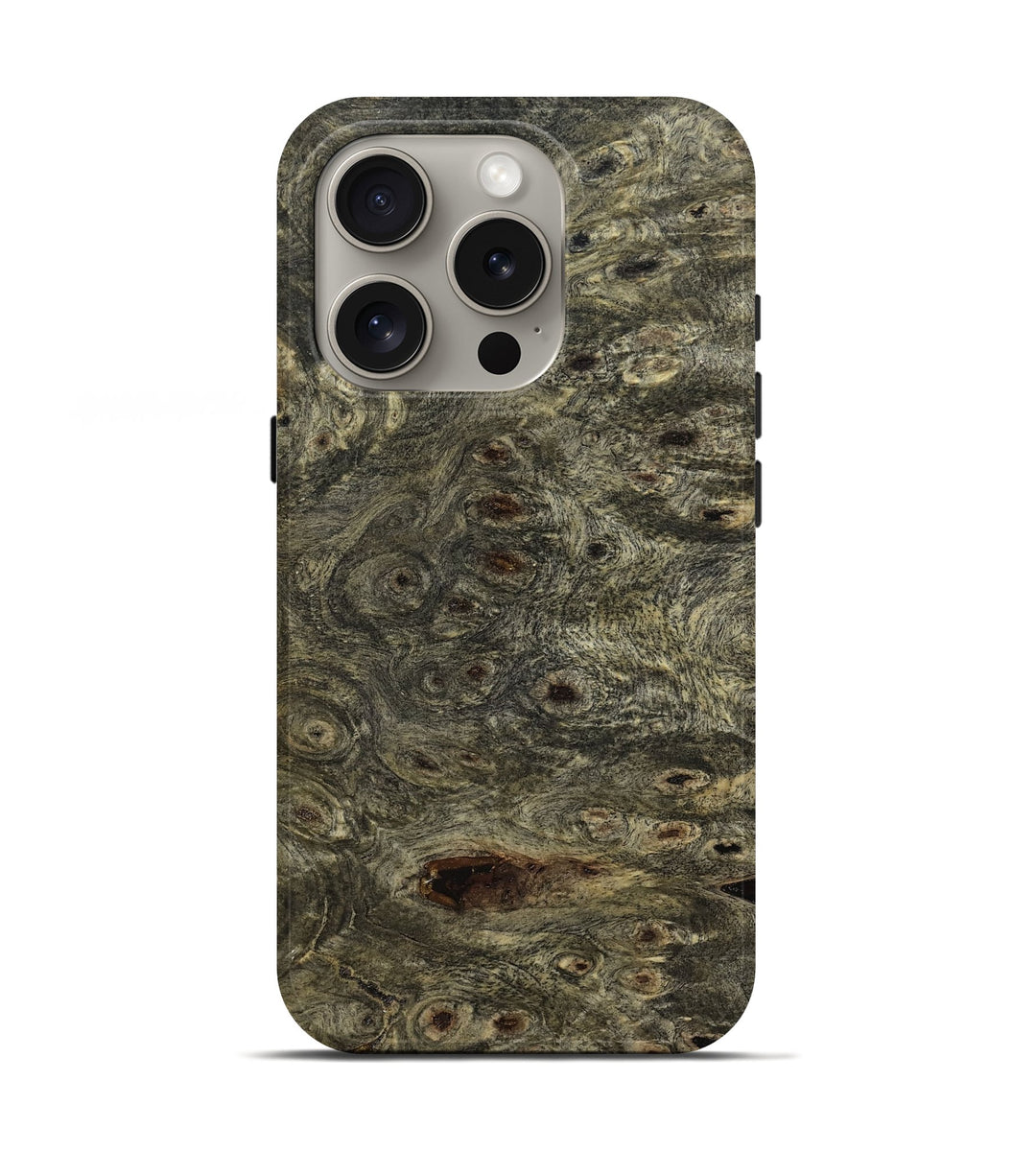 iPhone 16 Pro Wood Live Edge Phone Case - Aryan (Wood Burl, 806525)