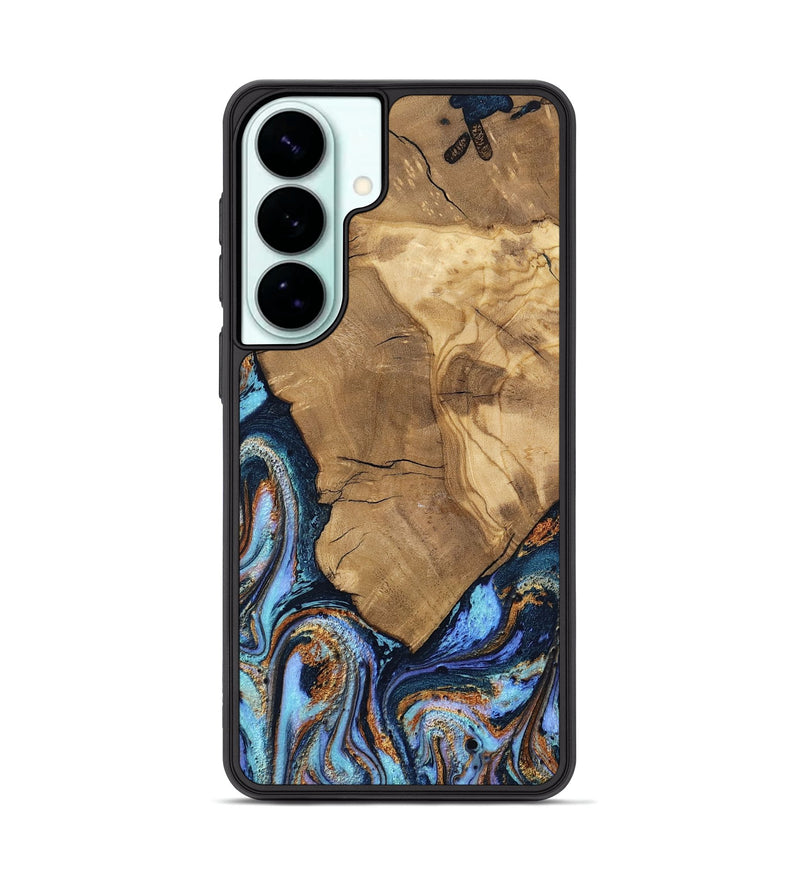 Galaxy S26 Plus Wood Phone Case - Jakayla (Teal & Gold, 806629)