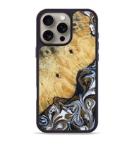 iPhone 16 Pro Max Wood Phone Case - Allen (Teal & Gold, 806658)