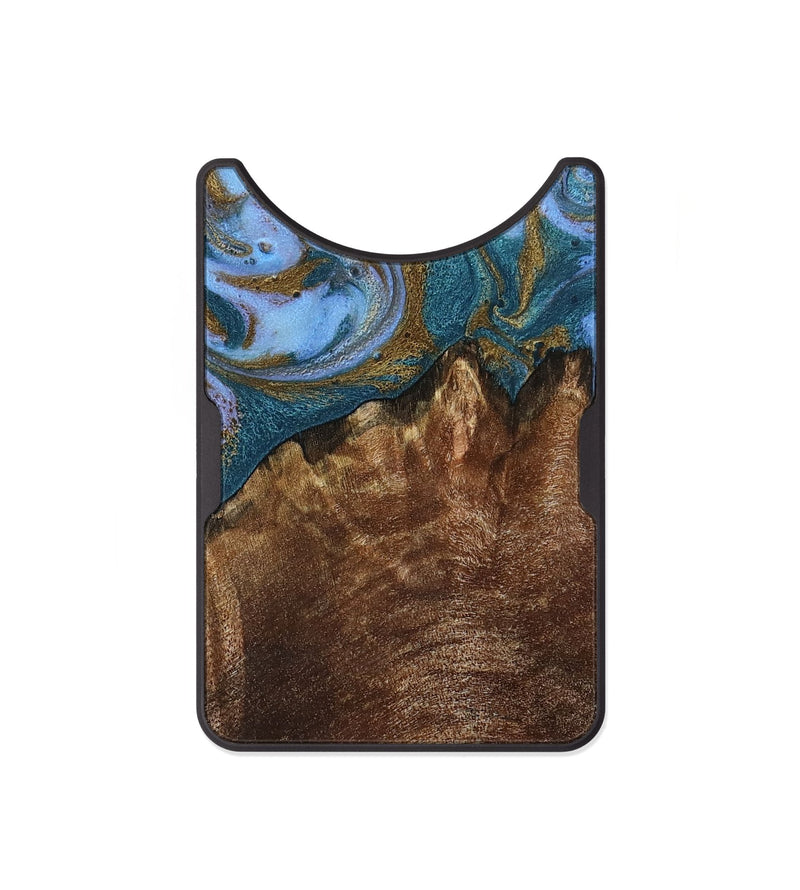 Alloy Wood Wallet - Amir (Teal & Gold, 806659)