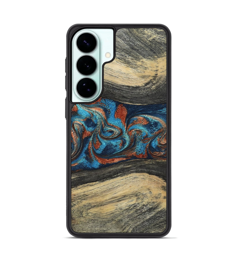 Galaxy S26 Plus Wood Phone Case - Jessie (Teal & Gold, 806660)