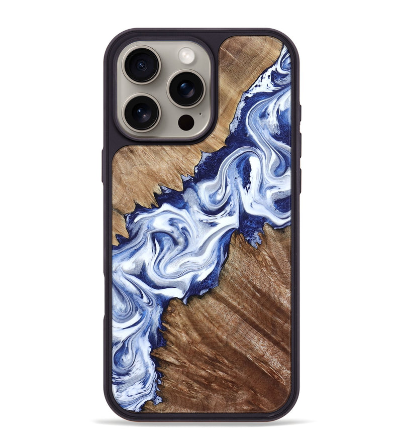 iPhone 16 Pro Max Wood Phone Case - Baby (Blue, 806711)