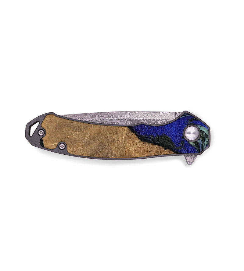 EDC Wood Pocket Knife - Aurora (Blue, 806964)