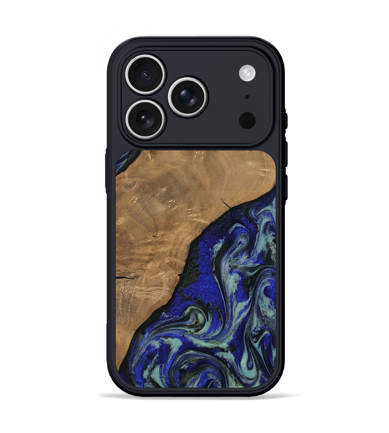 iPhone 17 Pro Wood Phone Case - Aurora (Blue, 806964)