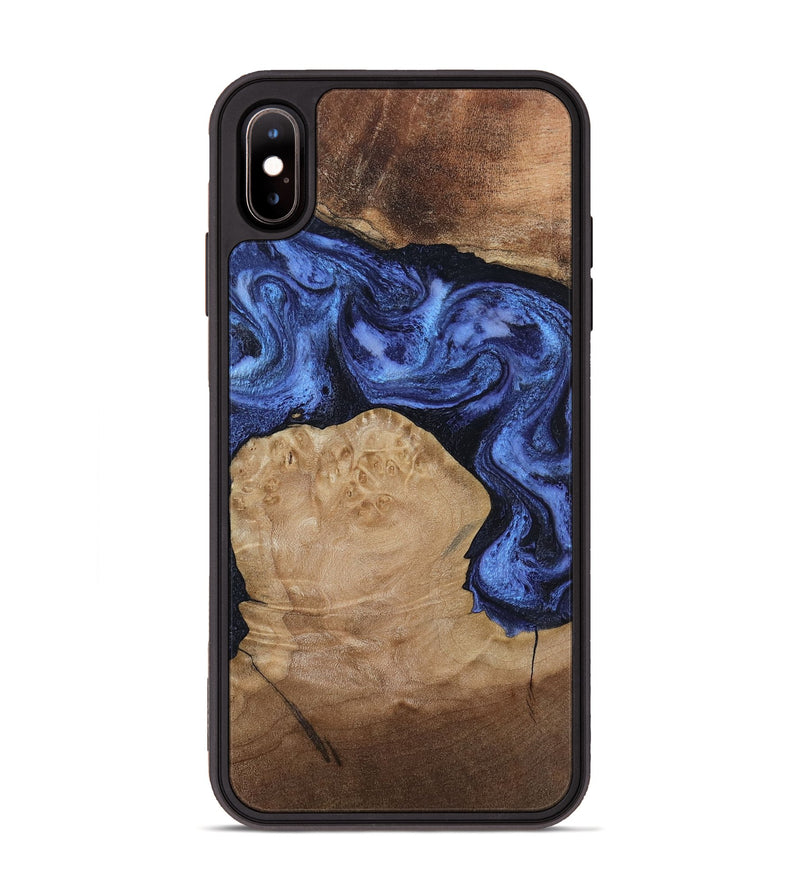 iPhone Xs Max Wood Phone Case - Kaiden (Blue, 806976)