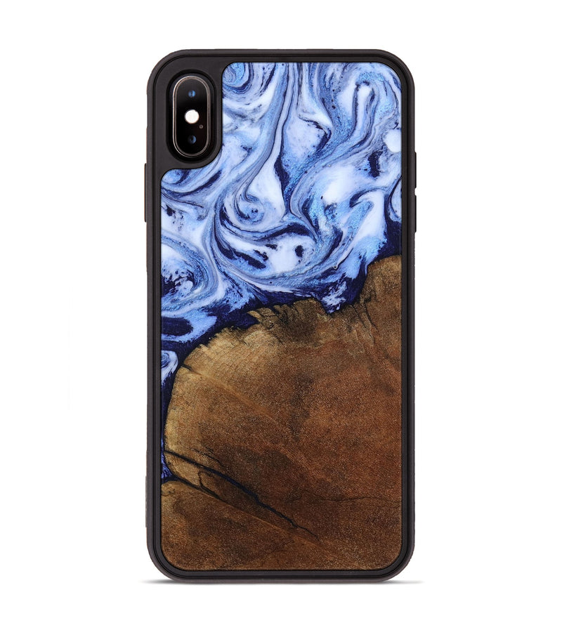 iPhone Xs Max Wood Phone Case - Addison (Blue, 806984)
