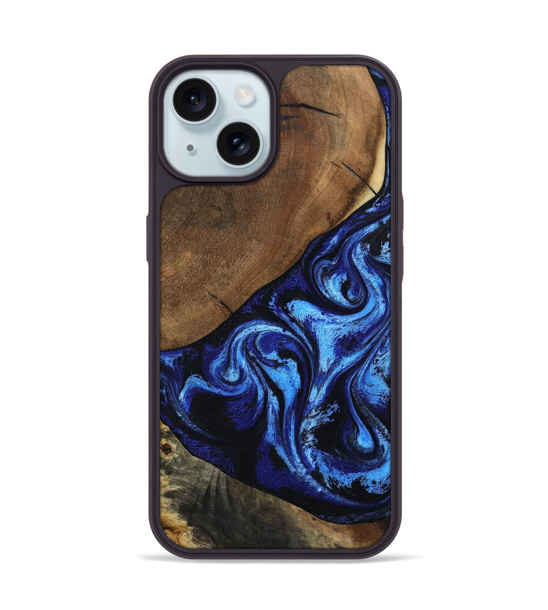 iPhone 15 Wood Phone Case - Scout (Blue, 806987)