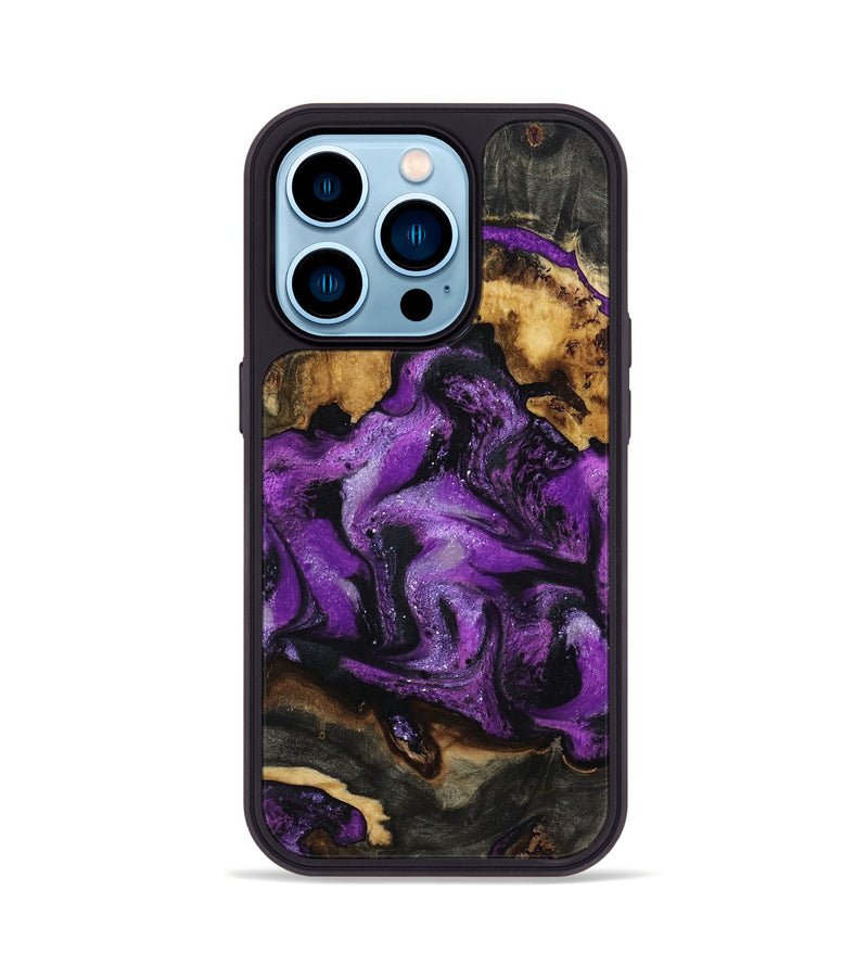 iPhone 14 Pro Wood Phone Case - Karis (Purple, 807006)