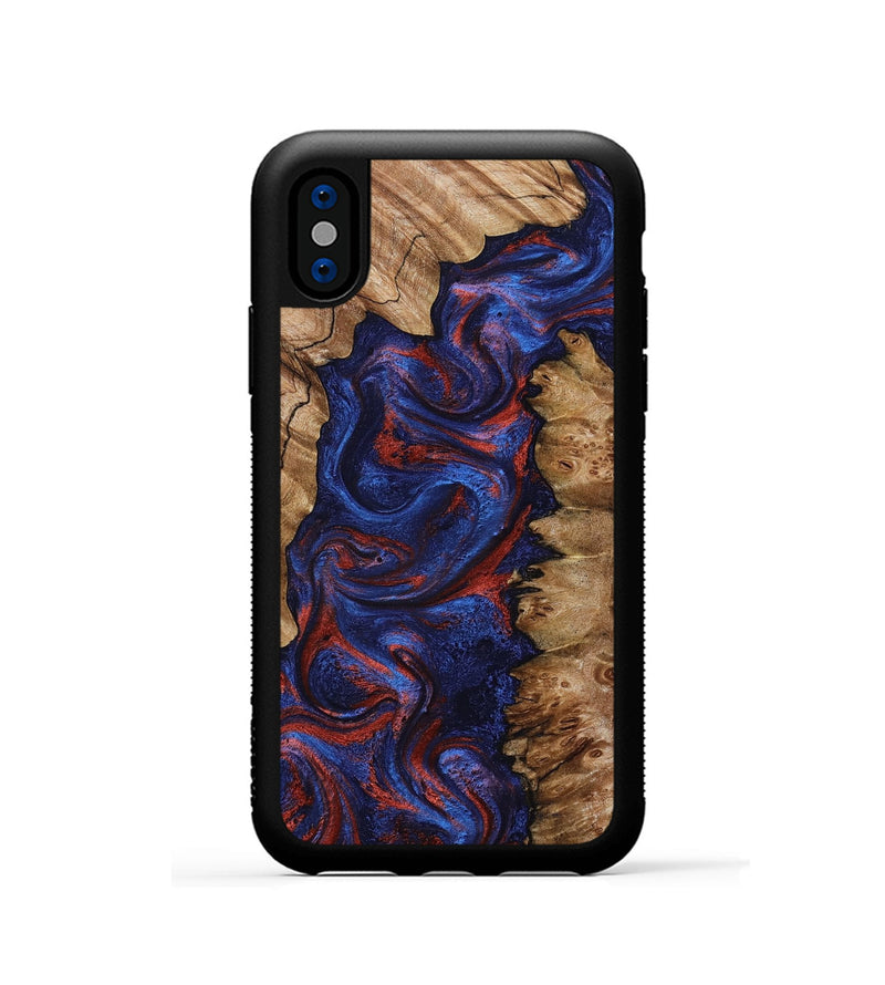 iPhone Xs Wood Phone Case - Kaysen (Red, 807021)