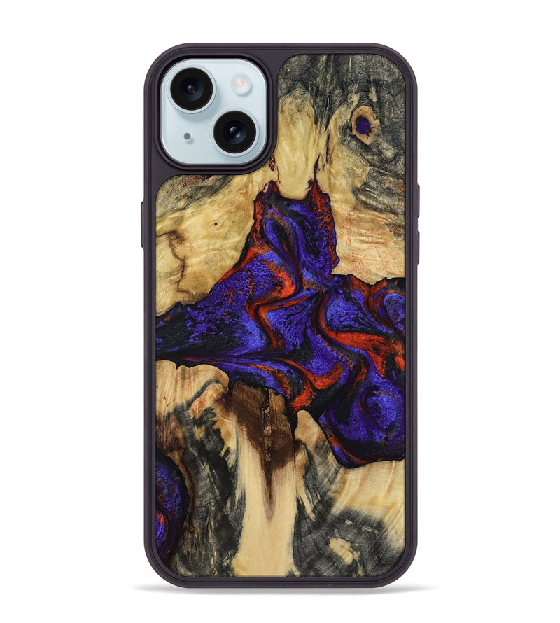 iPhone 15 Plus Wood Phone Case - Alfredo (Purple, 807023)