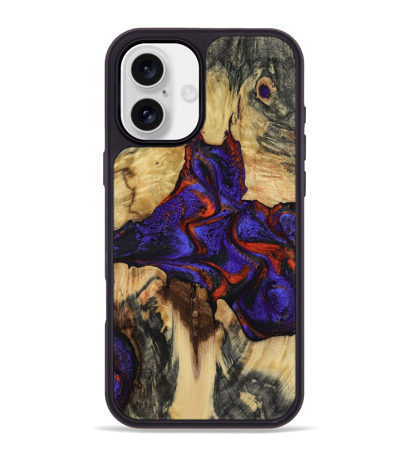 iPhone 16 Plus Wood Phone Case - Alfredo (Purple, 807023)