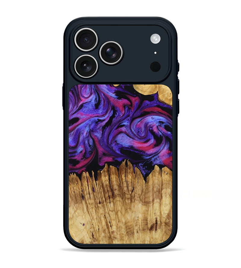 iPhone 17 Pro Max Wood Phone Case - Jaelynn (Purple, 807025)