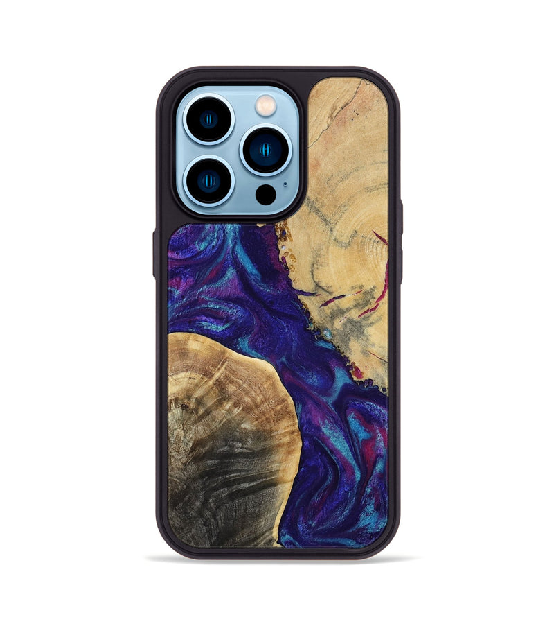 iPhone 14 Pro Wood Phone Case - Baylee (Purple, 807032)