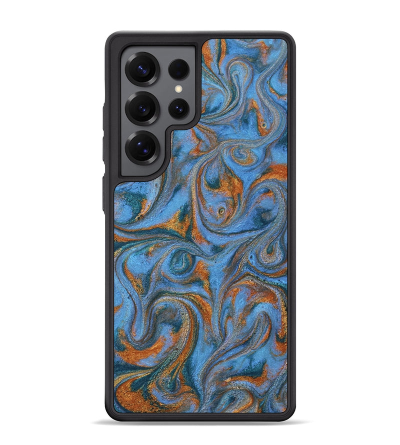 Galaxy S25 Ultra ResinArt Phone Case - Ari (Teal & Gold, 807043)