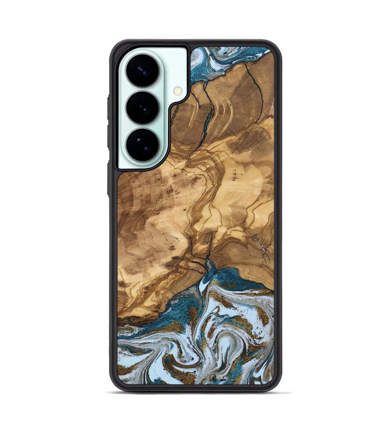 Galaxy S26 Plus Wood Phone Case - Margot (Teal & Gold, 807046)