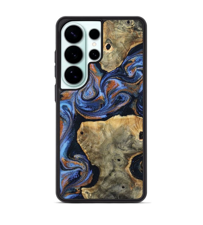 Galaxy S26 Ultra Wood Phone Case - Axl (Teal & Gold, 807048)