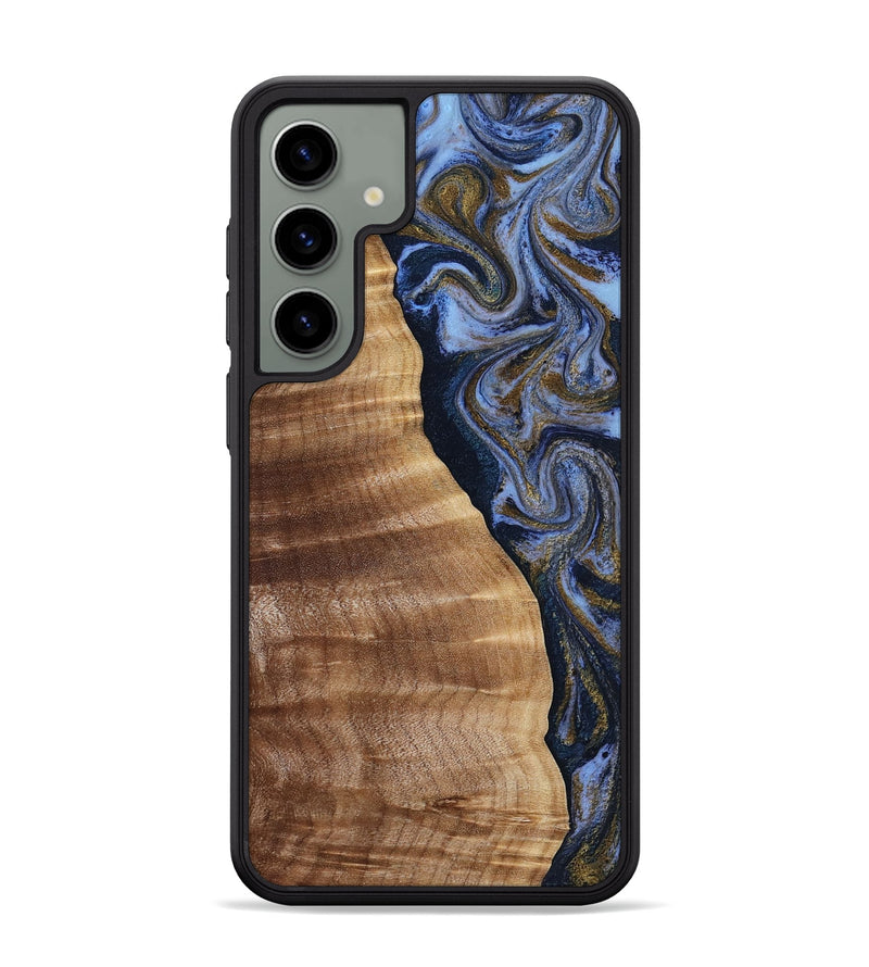 Galaxy S24 Plus Wood Phone Case - Devante (Teal & Gold, 807055)