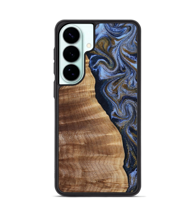 Galaxy S26 Plus Wood Phone Case - Devante (Teal & Gold, 807055)