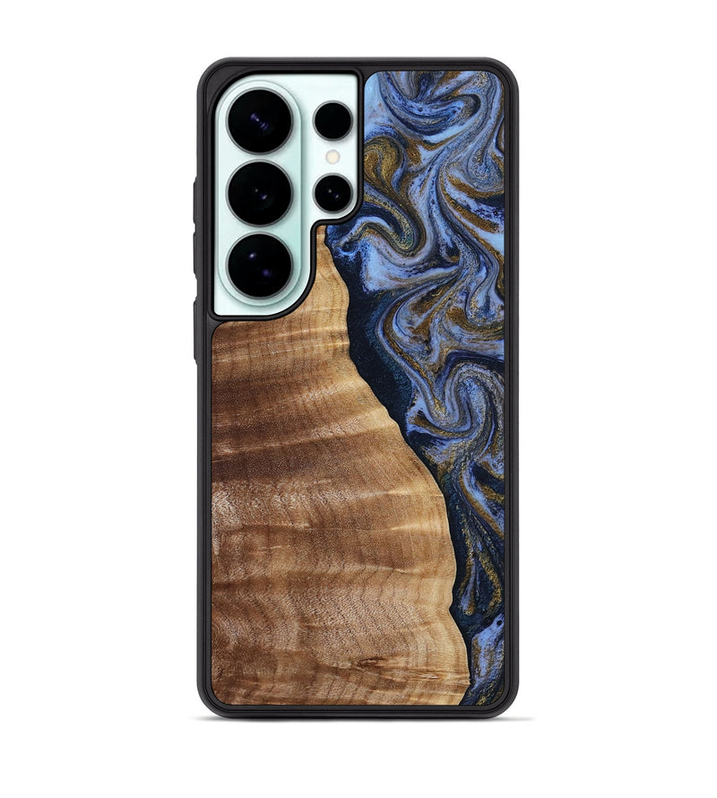 Galaxy S26 Ultra Wood Phone Case - Devante (Teal & Gold, 807055)