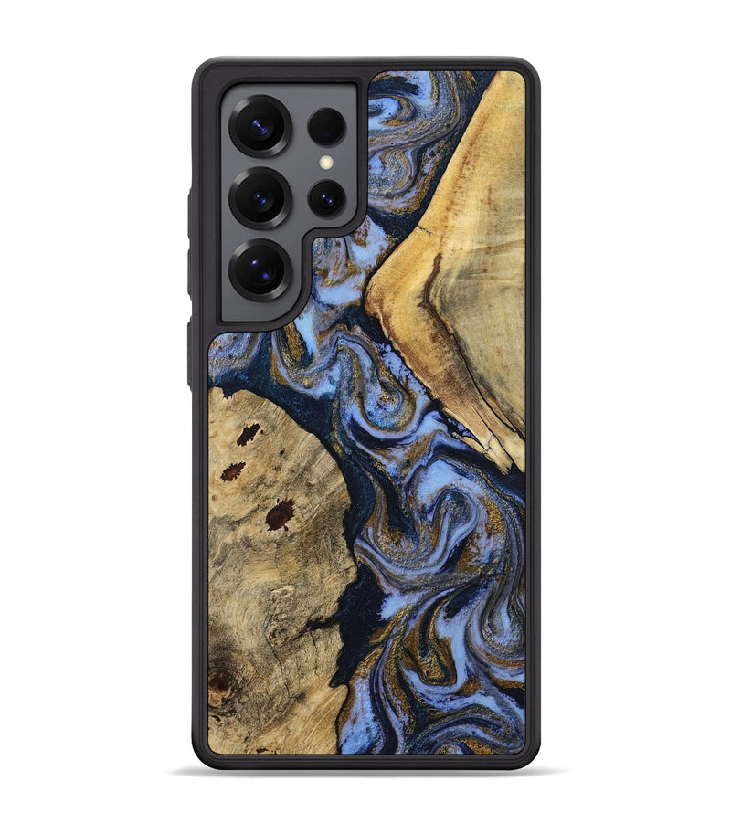 Galaxy S25 Ultra Wood Phone Case - Miya (Teal & Gold, 807077)