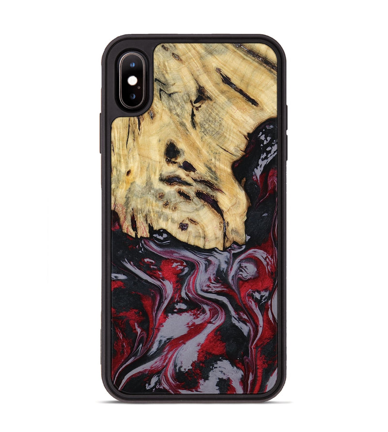 iPhone Xs Max Wood Phone Case - Leila (Red, 807093)