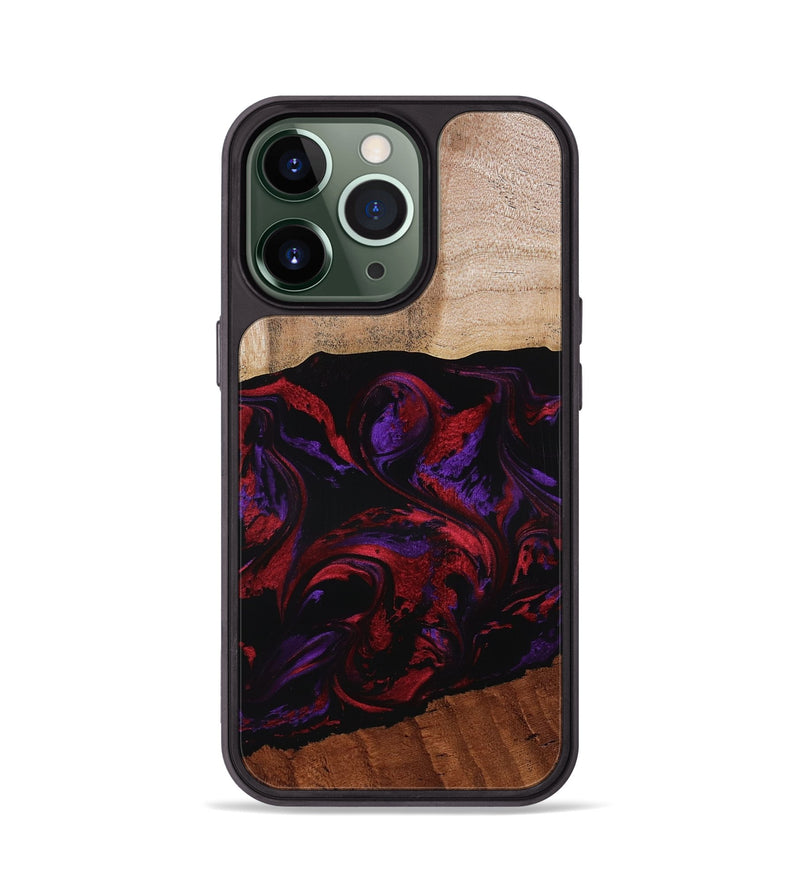 iPhone 13 Pro Wood Phone Case - Agustin (Red, 807094)