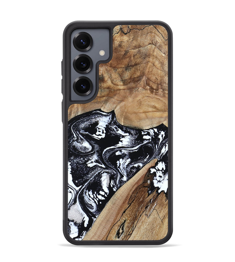 Galaxy S25 Plus Wood Phone Case - Cicero (Black & White, 807101)