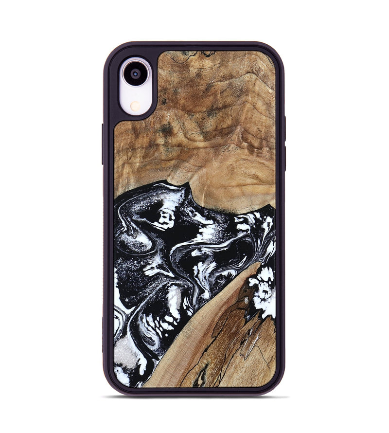 iPhone Xr Wood Phone Case - Cicero (Black & White, 807101)
