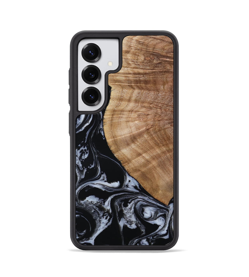 Galaxy S25 Wood Phone Case - Ottilie (Black & White, 807103)