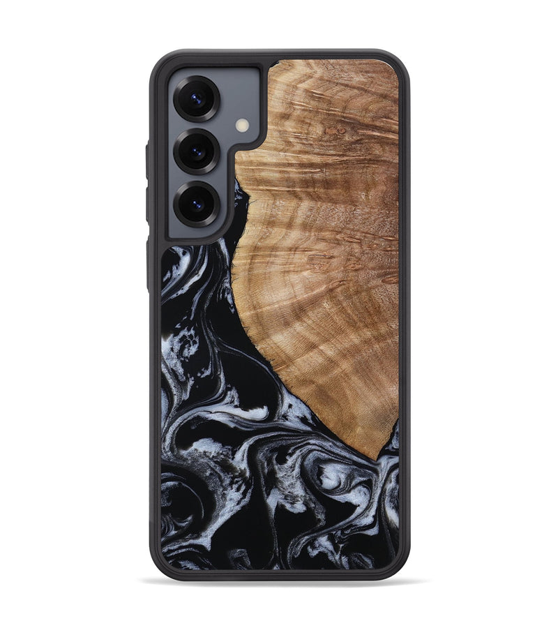 Galaxy S25 Plus Wood Phone Case - Ottilie (Black & White, 807103)
