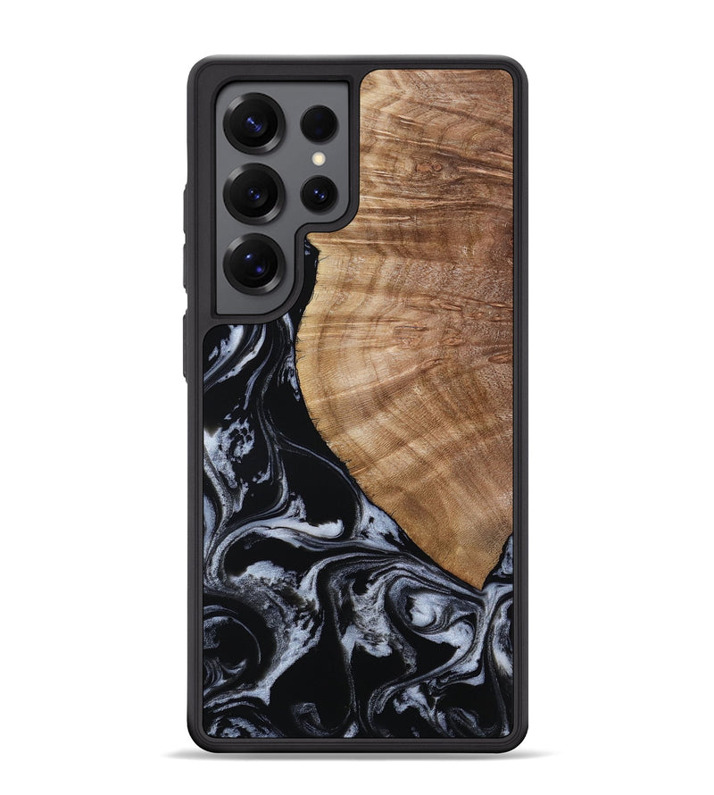 Galaxy S25 Ultra Wood Phone Case - Ottilie (Black & White, 807103)