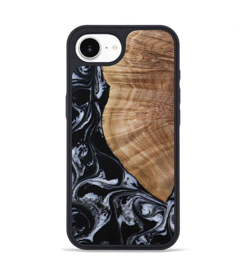 iPhone 16e Wood Phone Case - Ottilie (Black & White, 807103)