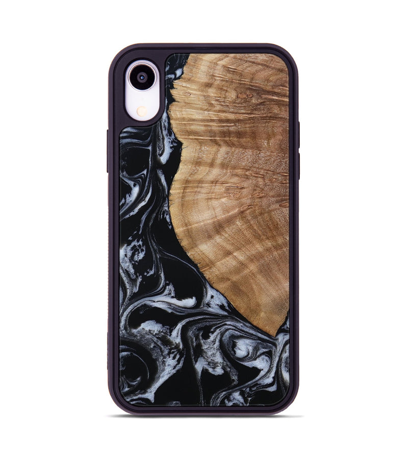 iPhone Xr Wood Phone Case - Ottilie (Black & White, 807103)