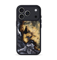 iPhone 17 Pro Wood Phone Case - Carmine (Black & White, 807105)