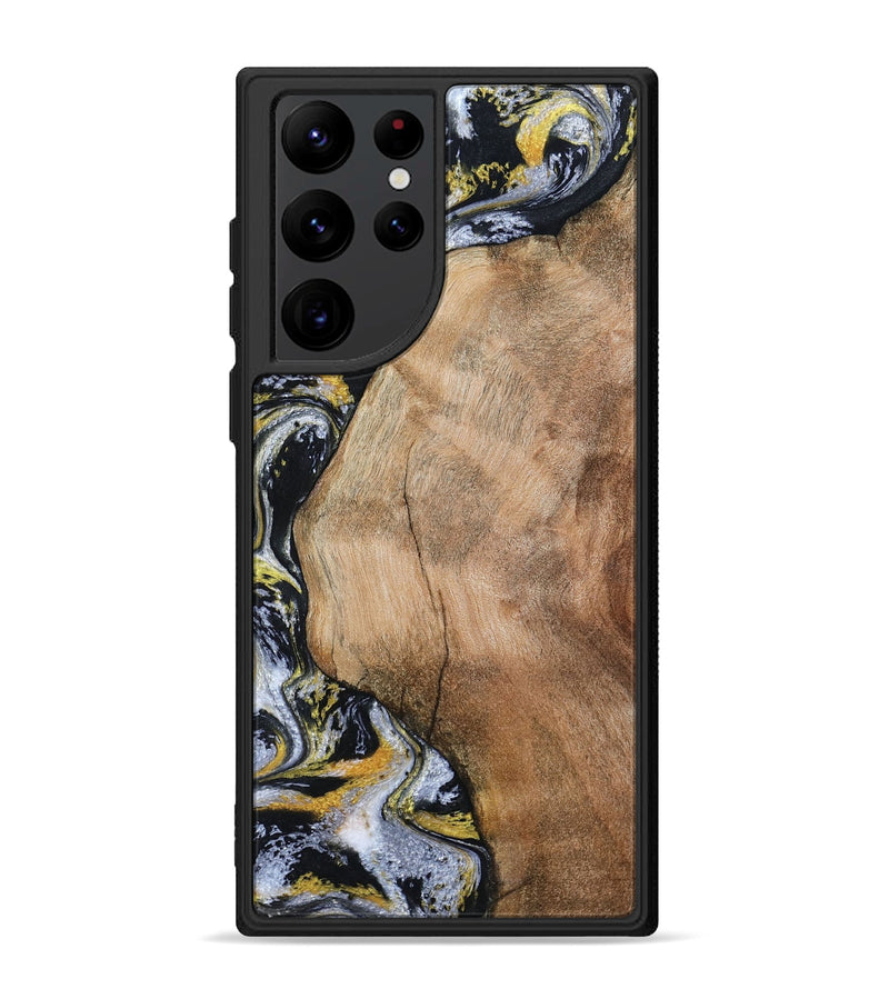 Galaxy S22 Ultra Wood Phone Case - Daquan (Black & White, 807106)