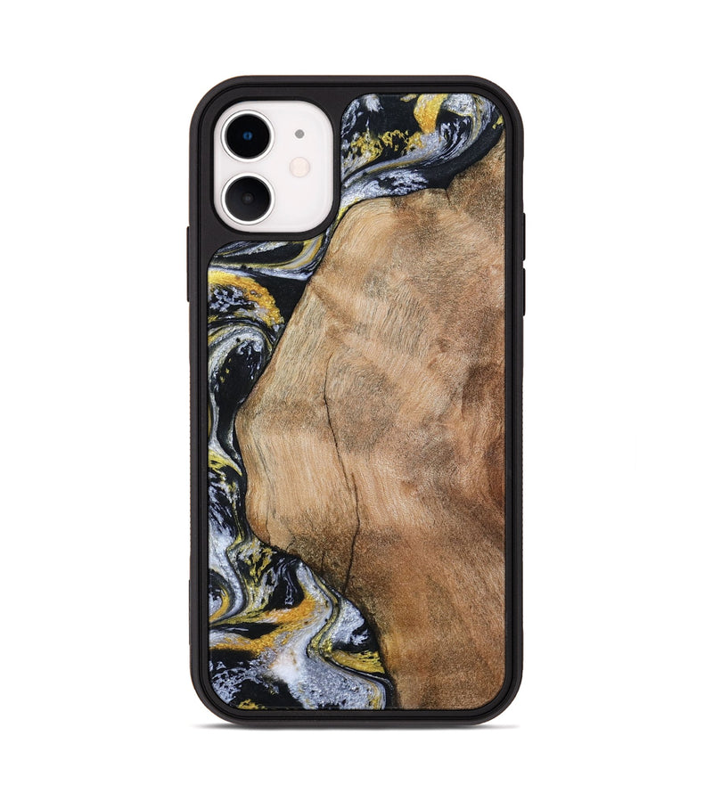 iPhone 11 Wood Phone Case - Daquan (Black & White, 807106)