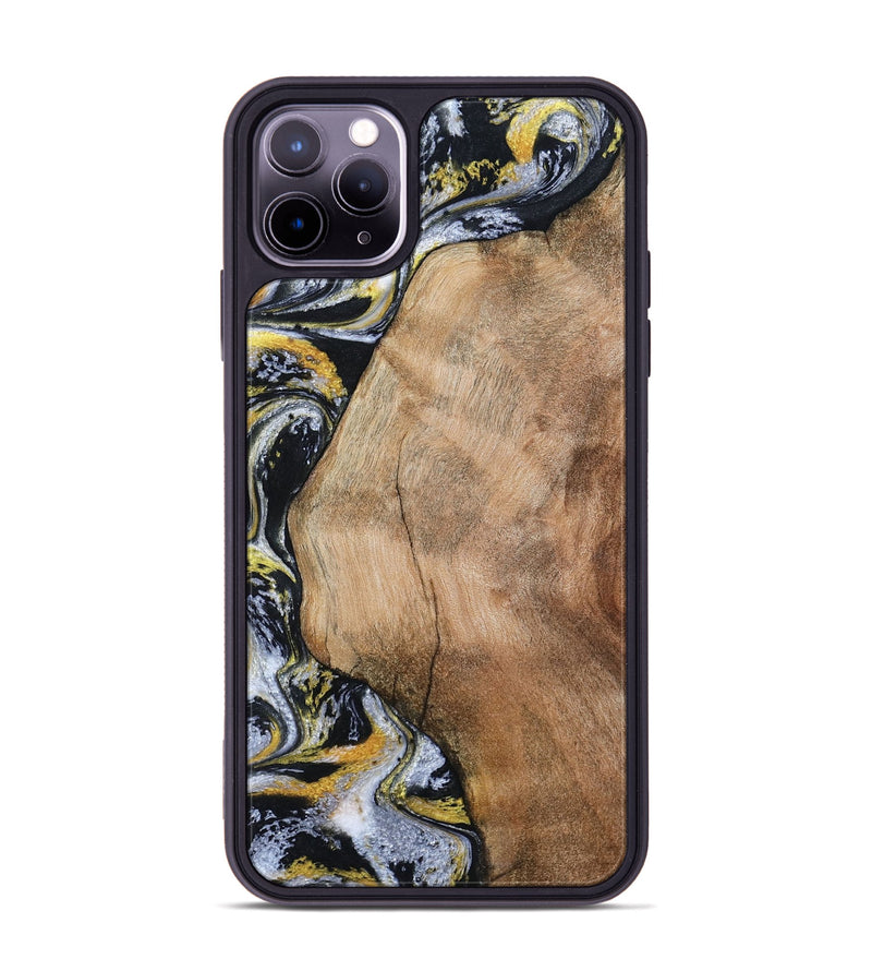 iPhone 11 Pro Max Wood Phone Case - Daquan (Black & White, 807106)