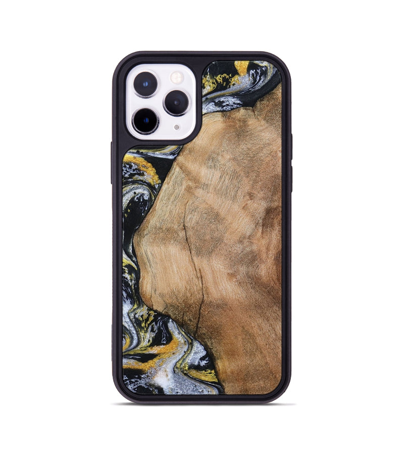 iPhone 11 Pro Wood Phone Case - Daquan (Black & White, 807106)