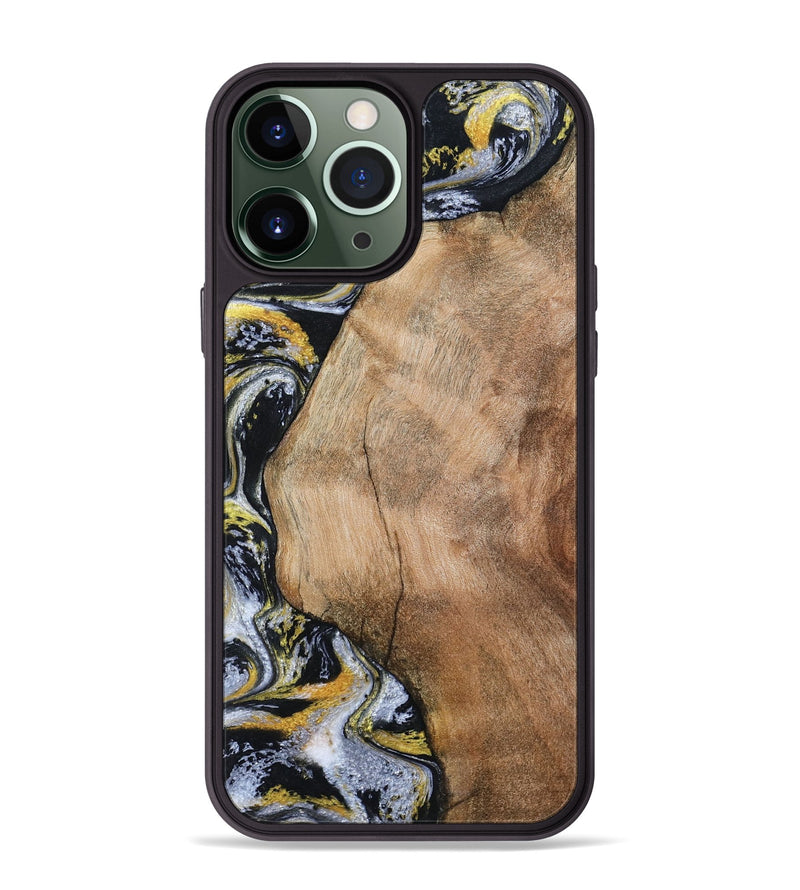 iPhone 13 Pro Max Wood Phone Case - Daquan (Black & White, 807106)